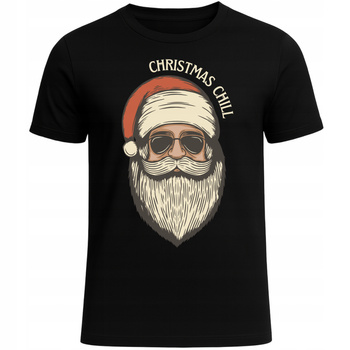 Koszulka z Nadrukiem Święta Mikołaj w Okularach Christmas Chill Prezent
