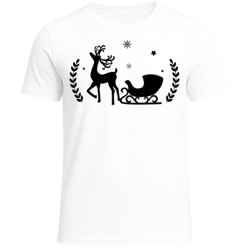 Koszulka Świąteczna Renifer Z Saniami Super Nadruk Prezent Na Święta
