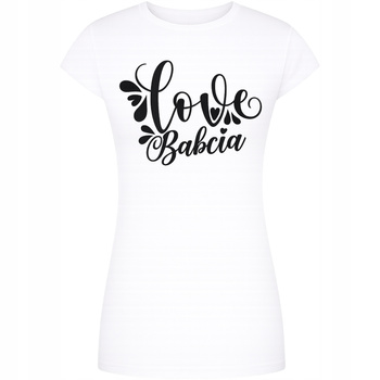 Koszulka Na Dzień Babci Z Super Nadrukiem LOVE BABCIA Idealny Prezent