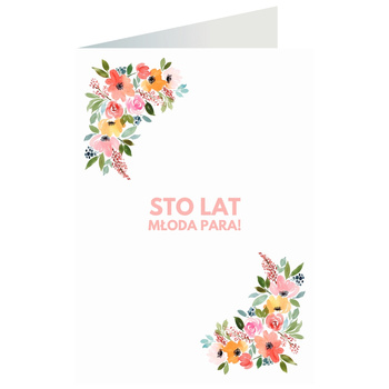 Kartka okolicznościowa - Sto lat, młoda para!