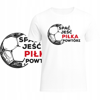 T-Shirt Męski Koszulka Super Nadruk Plan Piłkarza Prezent Piłka Nożna