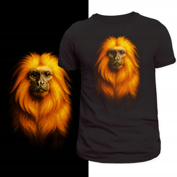 T-Shirt Męski Świetny Nadruk Koszulka Motyw Małpa 3D HD Super Prezent