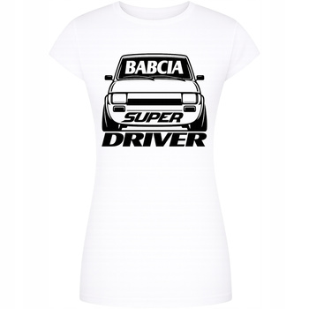 Koszulka Na Dzień Babci Z Nadrukiem Babcia Driver Śmieszny Prezent HIT