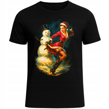 Koszulka Świąteczna HIT Zabawny Nadruk 3D Świąteczny Klimat na Prezent