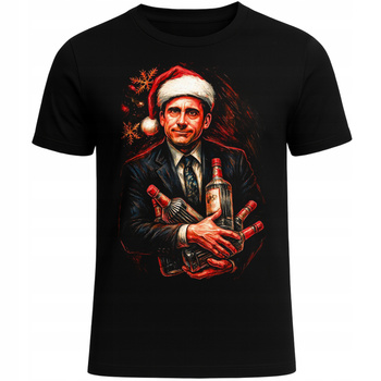 Koszulka Świąteczna Śmieszny Nadruk 3D Z Wódką HIT Prezent Świąteczny