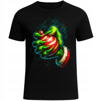 Koszulka świąteczna Grinch Z Bombką Super Nadruk HIT Prezent na Święta