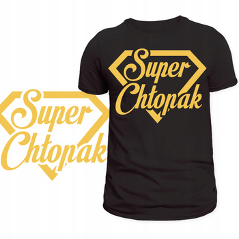 Koszulka Na Dzień Chłopaka Idealna na Prezent z Nadrukiem Super Chłopak