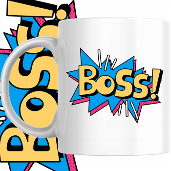 Kubek Nadruk Boss Szef Komiks Comic Do Pracy Biura Upominek Prezent
