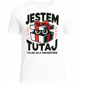 Koszulka Świąteczna z Nadrukiem Śmieszna Prezent Prezent na Gwiazdkę