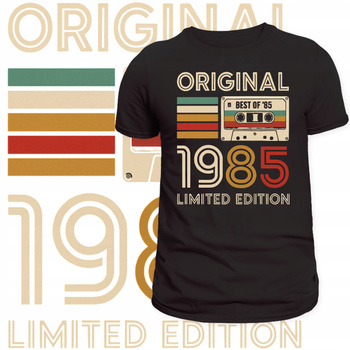 T-Shirt Męski Koszulka Nadruk Kaseta RETRO BEST OF 85 Prezent 40 LAT