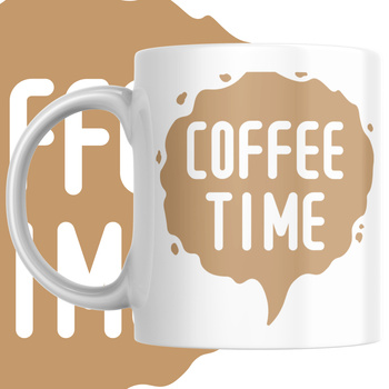 Kubek Nadruk Coffee Time Kawa Kawka Do Pracy Do Biura Upominek Na Prezent