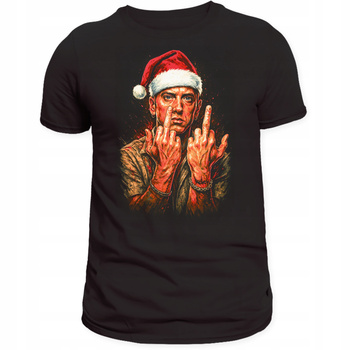 Koszulka Świąteczna Eminem Zabawny Nadruk 3D na Prezent Bawełniana