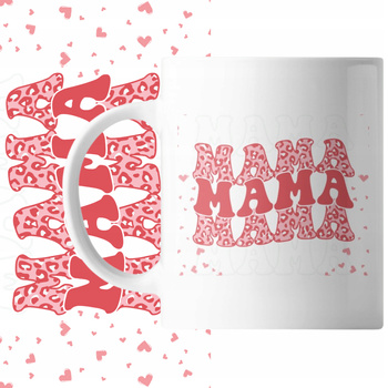 Kubek z Nadrukiem MAMA Prezent Dzień Matki Serca Serduszka Upominek