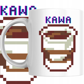 Kubek Nadruk Kawa Geek Retro Gaming Pixel Do Pracy Biura Upominek Prezent