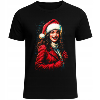 Koszulka Świąteczna Mikołajka Nadruk 3D Super Prezent Święta Bawełna