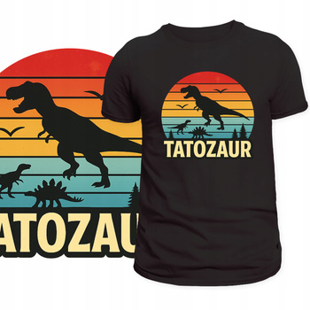 T-Shirt Męski Koszulka Świetny Nadruk TATOZAUR Super Prezent Dzień Ojca