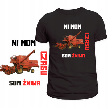 T-Shirt na Żniwa Męska Koszulka Zabawny Nadruk HIT Lato Rolnik Prezent