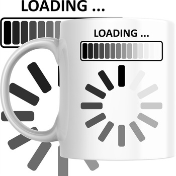 Kubek Nadruk Loading Pasek Ładowania Ładowanie Praca Biuro Upominek Prezent
