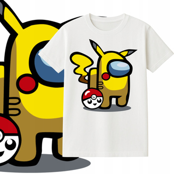 T-Shirt Dziecięcy Koszulka Pokemon PokeBall Among Us Prezent
