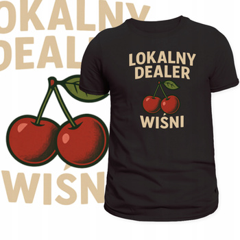 Koszulka Dla Sprzedawcy Wiśni Śmieszny Nadruk Dealer Wiśnie Prezent