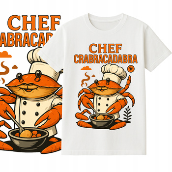 T-Shirt Dziecięcy Koszulka Brainrot Chef Crabracadabra Prezent