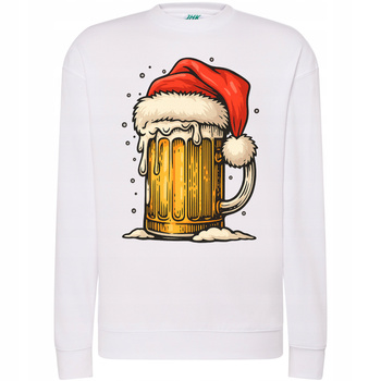 Bluza Świąteczna Kufel Piwa w Czapce Mikołaja Super Prezent dla Piwosza