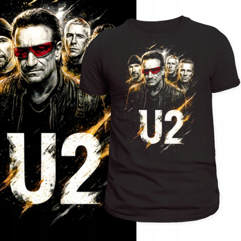 Koszulka U2 Rock Bono Klasyk Lata 80 Legenda Nadruk T-Shirt Prezent