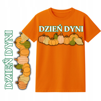 Koszulka na Dzień Dyni dla Dzieci Nadruk do Szkoły i Przedszkola