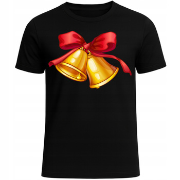 Koszulka Świąteczna Nadruk Dzwonki Bożonarodzeniowy Prezent Na Święta