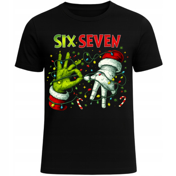 Koszulka Świąteczna Modna Dziecięca 67 SIX SEVEN Prezent Święta HIT