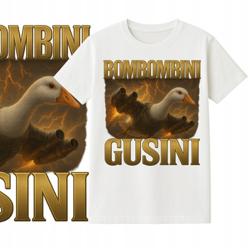 T-Shirt Dziecięcy Koszulka Zabawny Brainrot Bombini Gusin Prezent