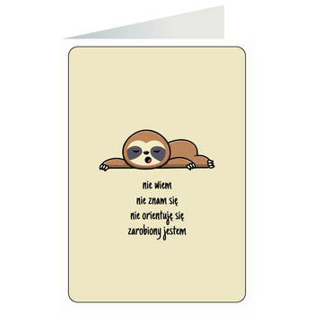 Kartka okolicznościowa - Leniwiec