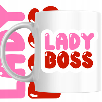 Kubek Nadruk Lady Boss Szefowa Subtelny Do Pracy Biura Upominek Prezent