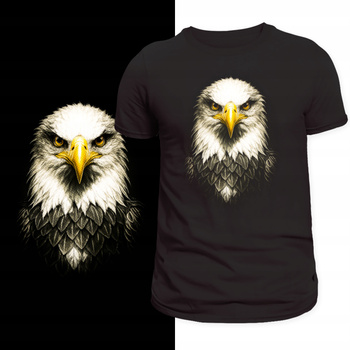 T-Shirt Męski Świetny Nadruk Koszulka Motyw Orzeł 3D HD Super Prezent