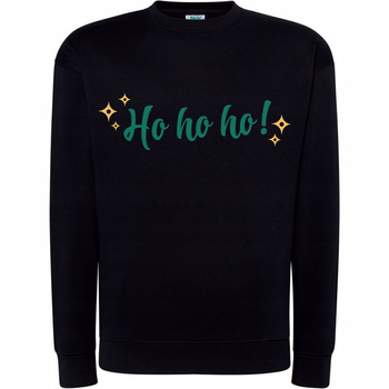 Bluza Świąteczna Ho Ho Ho Złote Gwiazdki Minimalistyczny Super Prezent