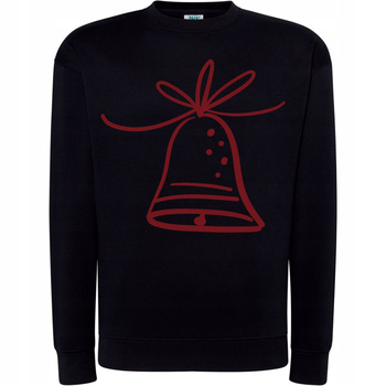Bluza Świąteczna z Nadrukiem Dzwoneczek Minimalistyczny Wzór na Prezent
