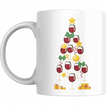 Kubek Na Święta Gwiazdkę Prezent Boże Narodzenie Mikołajki Choinka Wino