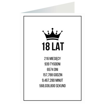 Kartka okolicznościowa - 18 Lat, licznik